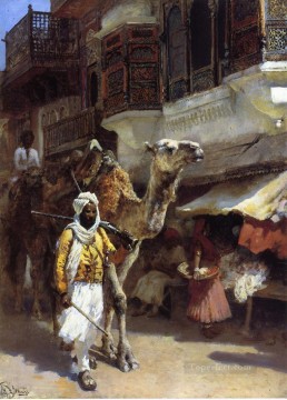 Edwin Señor Semanas Painting - Hombre llevando un camello indio egipcio persa Edwin Lord Weeks